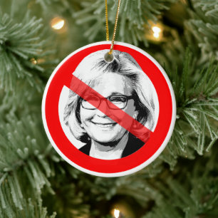 Ornamento De Cerâmica Anti Liz Cheney Atravessou O Rosto