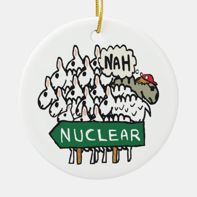 Ornamento De Cerâmica Anti-nuclear (Frente)