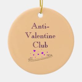 Ornamento De Cerâmica Anti Valentine Club Cute Minimal Pastel Art