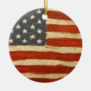 Ornamento De Cerâmica Antiga bandeira Glória Americana