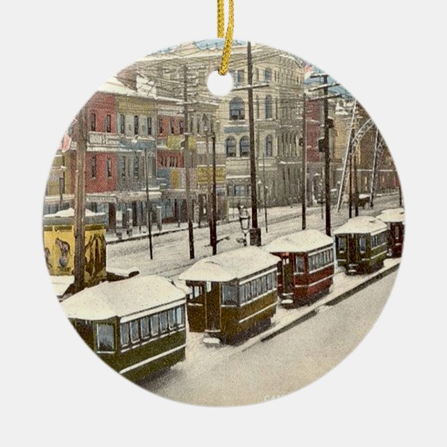 Ornamento De Cerâmica Antigo Orleans Francês Trimestre Cerâmico (Frente)