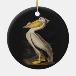 Ornamento De Cerâmica Antigo Pelicano Branco de John James Audubon Coste