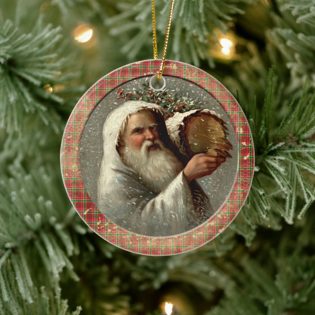 Ornamento De Cerâmica Antigo Rústico Vitoriano Personalizado Família (Árvore)