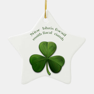 Ornamento De Cerâmica Antigos ditados irlandeses sobre produtos de Desig