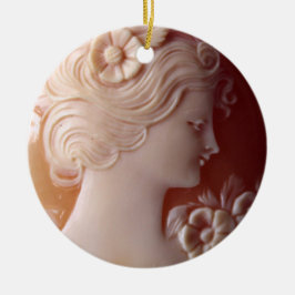 Ornamento De Cerâmica Antique Cameo