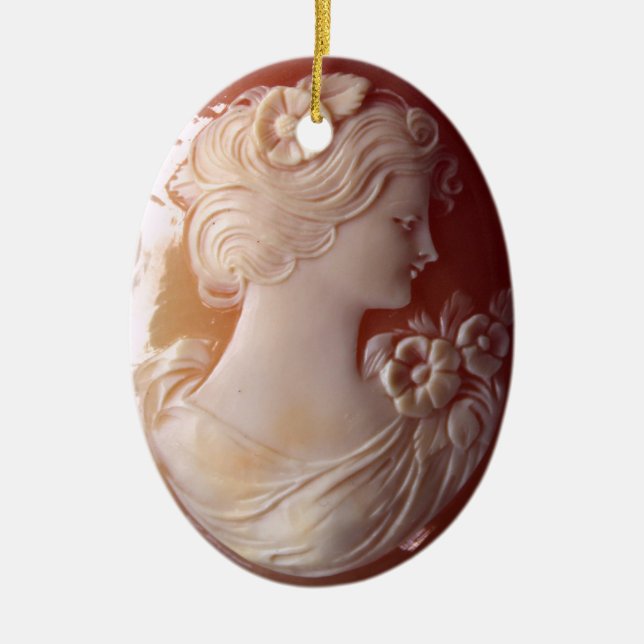 Ornamento De Cerâmica Antique Cameo (Frente)