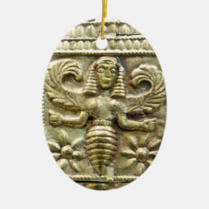 ORNAMENTO DE CERÂMICA ANTIQUE GREGO MEL ABELHA GODDESS