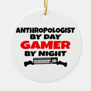 Ornamento De Cerâmica Antropólogo Gamer