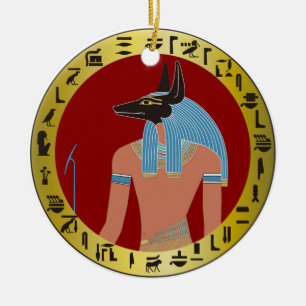 Ornamento De Cerâmica Anubis, Deus Egípcio