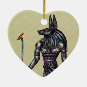 Ornamento De Cerâmica Anubis Ornament Heart