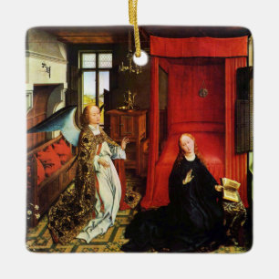 Ornamento De Cerâmica ANUNCIAÇÃO ANGEL Arcanel Gabriel e Virgin