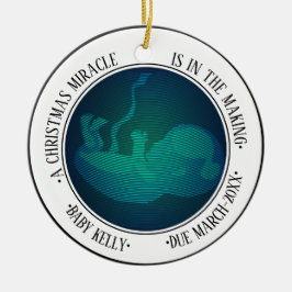 Ornamento De Cerâmica anúncio de gravidez fotográfica para pais que agua