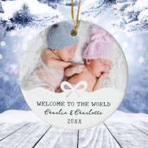 Anúncio de Natal de Bebê com Foto Personalizada pa
