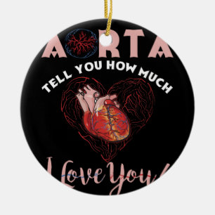 Ornamento De Cerâmica Aorta Diga O Quanto Eu Te Amo Coração