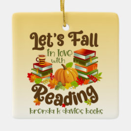 Ornamento De Cerâmica Apaixonado por Ler Livros de Brenda K Davies