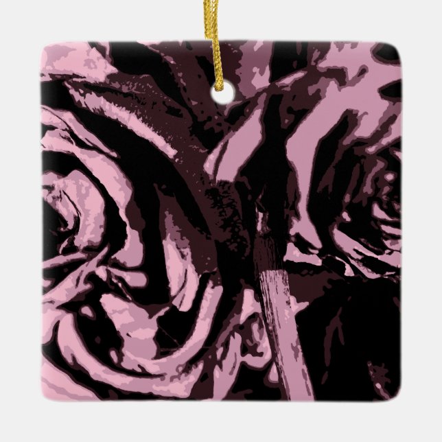 Ornamento De Cerâmica Apenas algumas Rosas (Frente)