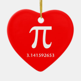 Ornamento De Cerâmica Apenas Pi branco nada mais 3,14