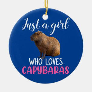 Ornamento De Cerâmica Apenas uma garota que ama capybara capybara