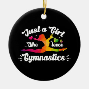 Ornamento De Cerâmica Apenas Uma Menina Que Ama A Ginástica