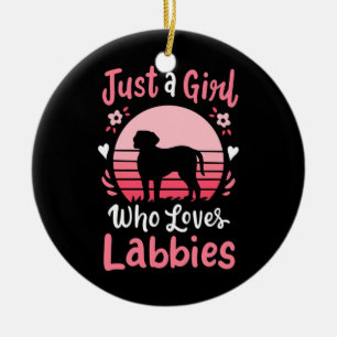 Ornamento De Cerâmica Apenas Uma Menina Que Ama Labrador Retriever