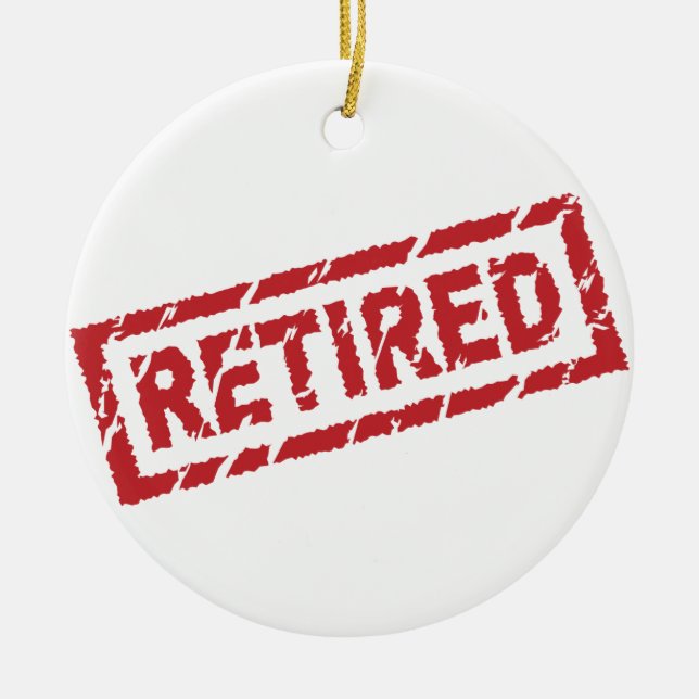 Ornamento De Cerâmica aposentado oficialmente (Frente)