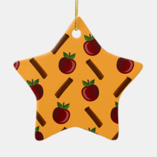 Ornamento De Cerâmica Apple Cinnamon