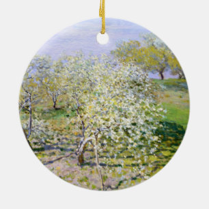 Ornamento De Cerâmica Apple Trees in Bloom (por Claude Monet)