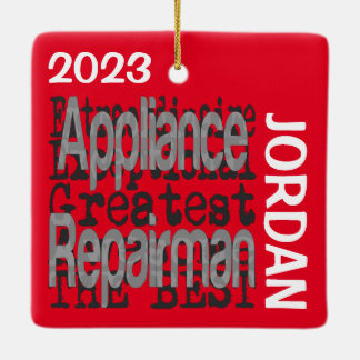 Ornamento De Cerâmica Appliance Repairman Extraordinaire CUSTOM