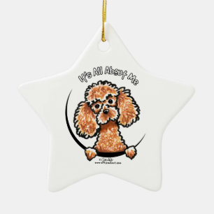 Ornamento De Cerâmica Apricot Toy Miniature Poodle IAAM