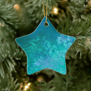 Ornamento De Cerâmica Aqua Marine Blue Cerâmica Decoração