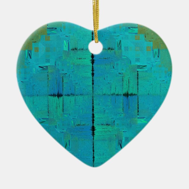 Ornamento De Cerâmica Aqua Resonance (Frente)