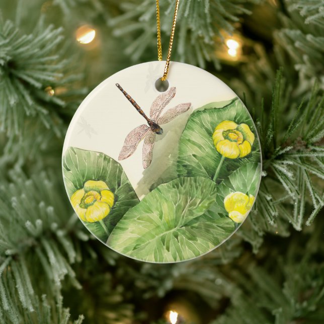 Ornamento De Cerâmica aquarela aquosa (Árvore)