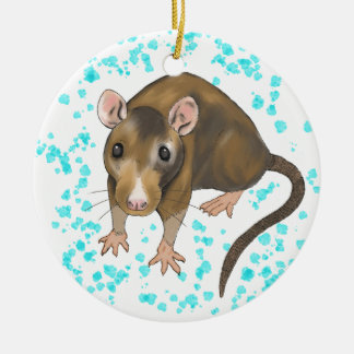 Ornamento De Cerâmica Aquarela do rato