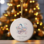 Ornamento De Cerâmica Aquarela Fada Bebê Chá<br><div class="desc">A ilustração do carrinho de bebê fada de pastel d'água,  combinada com roteiros elegantes e divertidos. Entre em contato conosco por e-mail ou bate-papo se você tiver alguma solicitação especial e nós teremos todo o prazer em ajudá-lo.</div>