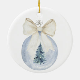 Ornamento De Cerâmica Aquarela Nosso primeiro Natal como Avós