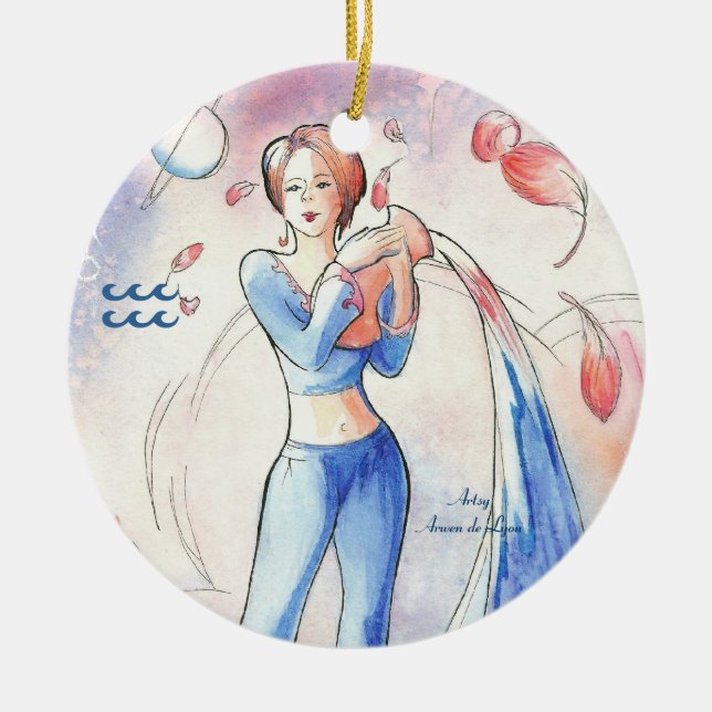 Ornamento De Cerâmica Aquário (Frente)