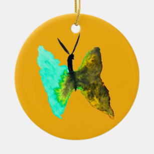 Ornamento De Cerâmica Aquário-aquário-borboleta bonito