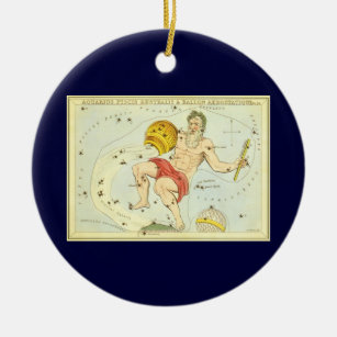 Ornamento De Cerâmica Aquário, constelação de Vintage, Espelho de Urânia