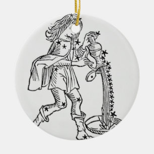 Ornamento De Cerâmica Aquário (o portador de água) uma ilustração de