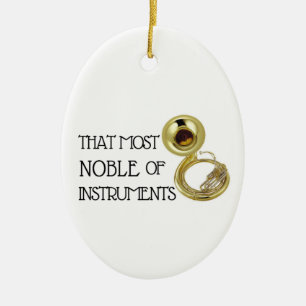 Ornamento De Cerâmica Aquele mais nobre dos instrumentos - Sousaphone