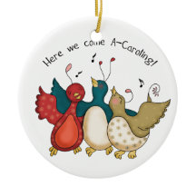 Aqui nós vimos pássaros do Natal de A-Caroling