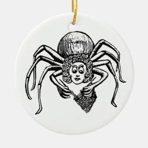Ornamento De Cerâmica Aranha de Tricô
