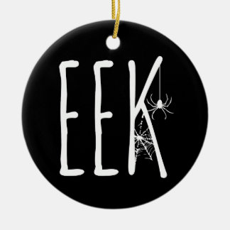 Ornamento De Cerâmica Aranha Eek & Teia de Aranha Assustadora e Sinistra