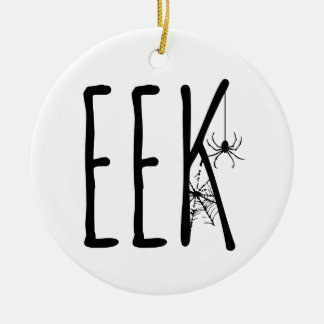 Ornamento De Cerâmica Aranha Eek & Teia de Aranha Assustadora e Sinistra