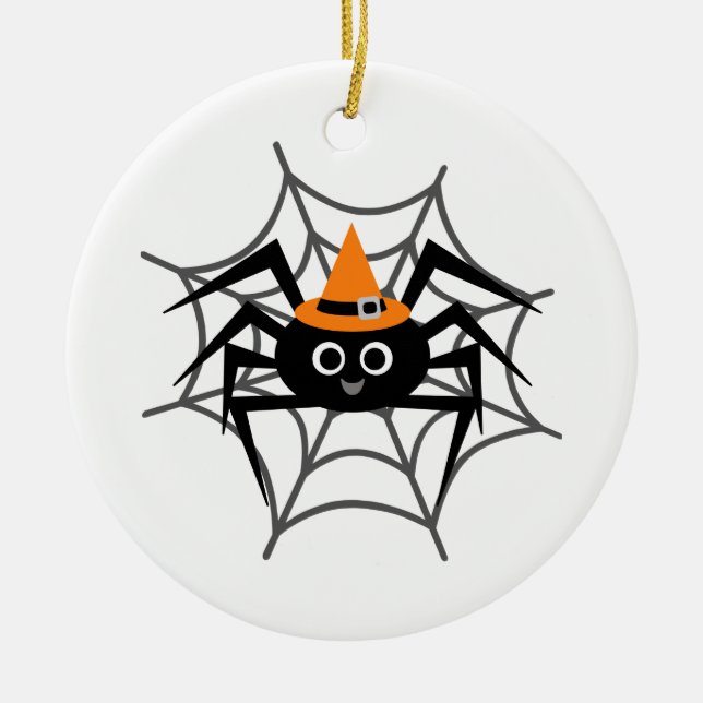 Ornamento De Cerâmica Aranha Halloween em Camisetas e presentes na Web (Frente)