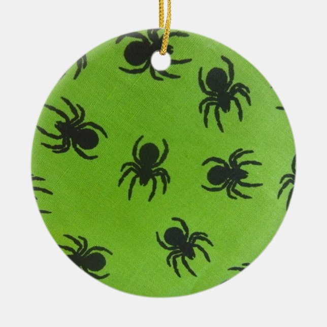 Ornamento De Cerâmica Aranhas assustadoras (Frente)