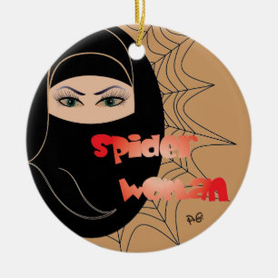 Ornamento De Cerâmica Aranhas - mulher, alfaia/
