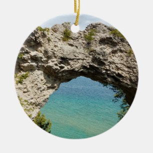 Ornamento De Cerâmica Arch Rock na Ilha Mackinac, Michigan