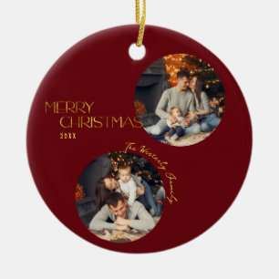 Ornamento De Cerâmica Arco de Natal Moderno Festivo Foto