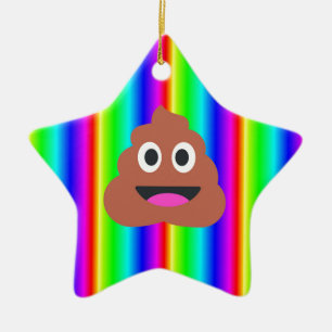 Ornamento De Cerâmica arco-íris emoji